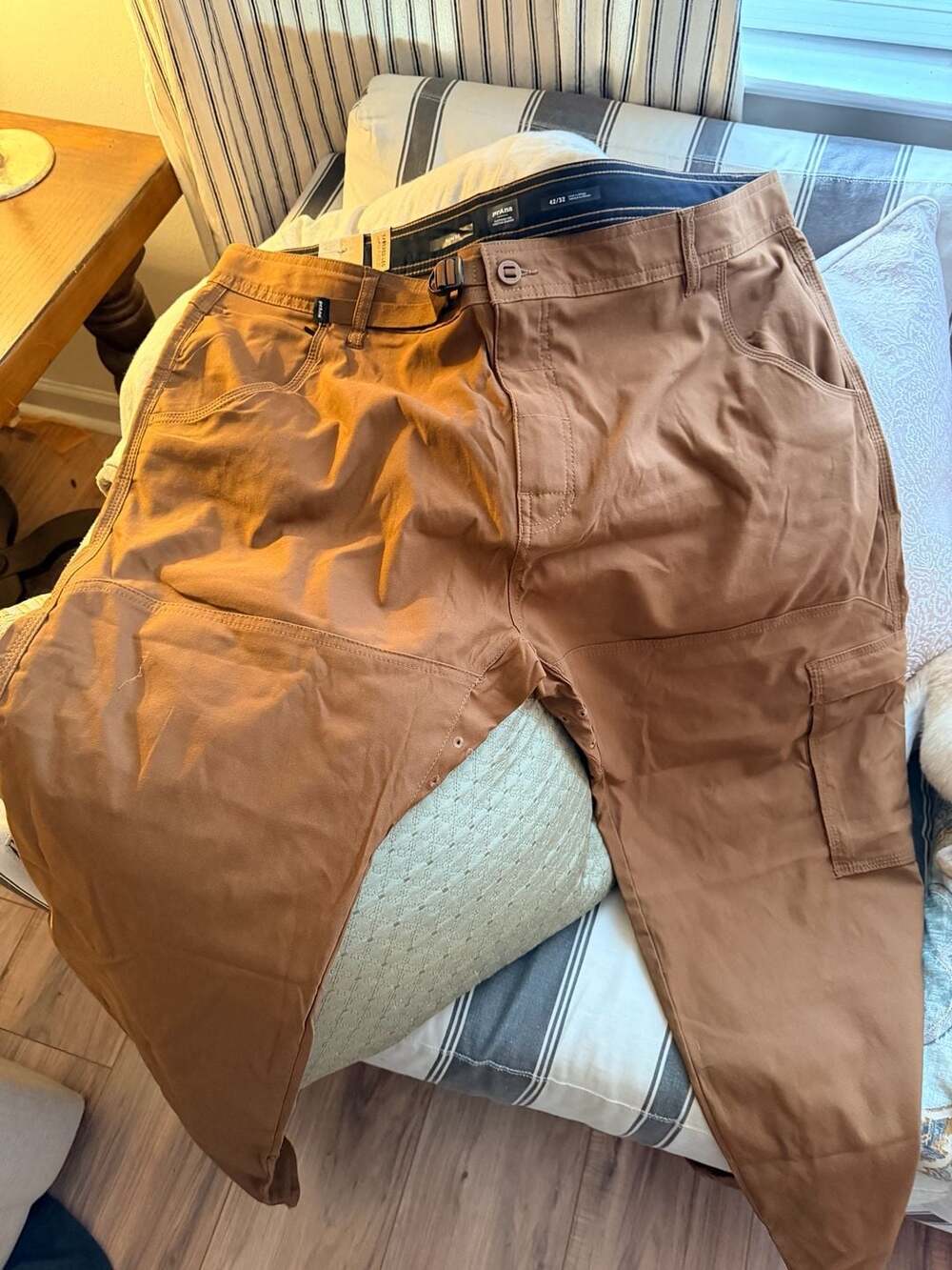 PrAna Stretch Zion Slim Pant II Men's Tapered Leg Pants in Sepia